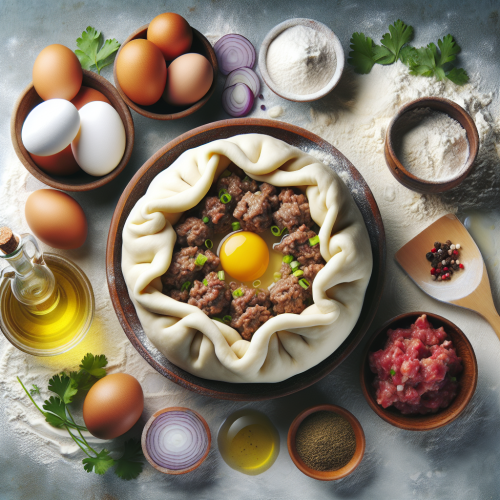 Gruzińskie pierogi Chinkali z mięsnym farszem