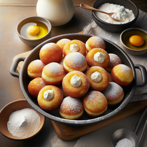 Mini pączki serowe z twarogiem