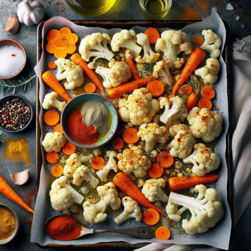 Pieczony kalafior w aromatycznych przyprawach