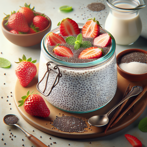 Pudding chia z truskawkami