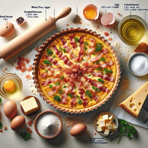 Tarta Quiche Lorraine z boczkiem i serem