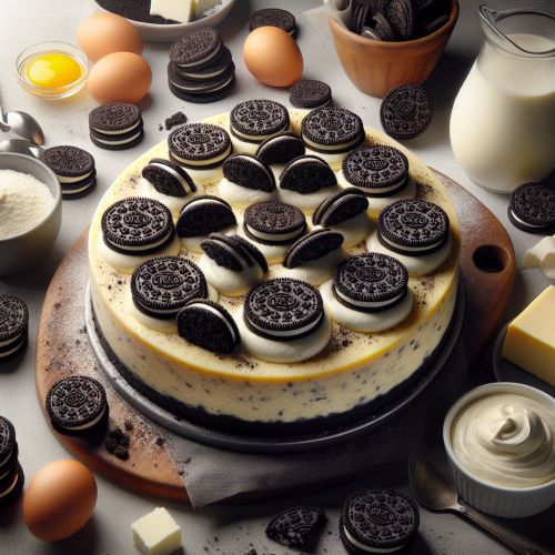 Kremowy sernik z ciasteczkami Oreo
