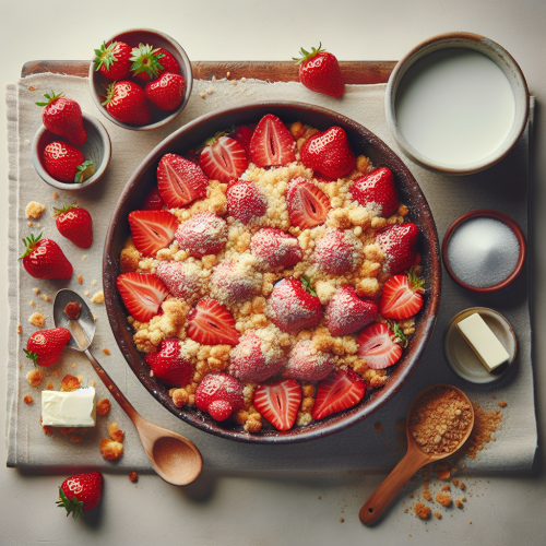 Pieczone truskawki pod chrupiącą kruszonką