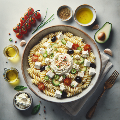 Kremowa pasta z fetą i twarogiem