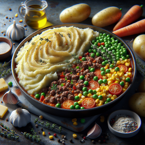 Zapiekanka pasterska z mięsem mielonym i puree ziemniaczanym