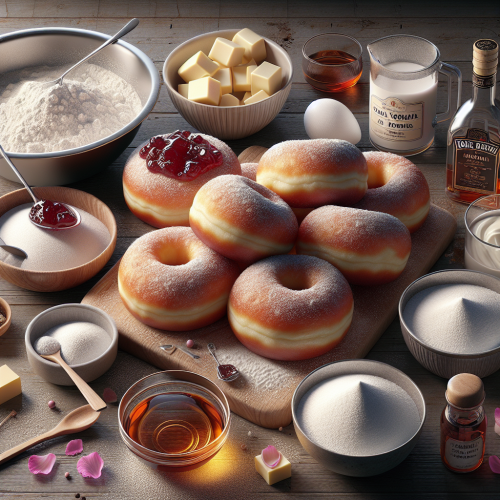 Puszyste pączki drożdżowe z konfiturą