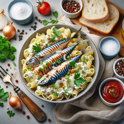 Pasta z makreli z twarogiem i cebulą