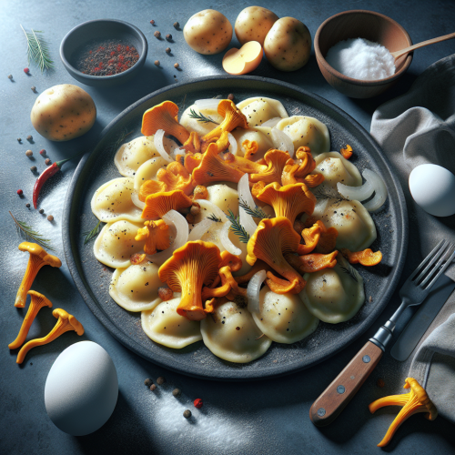 Pierogi ziemniaczane z kurkami
