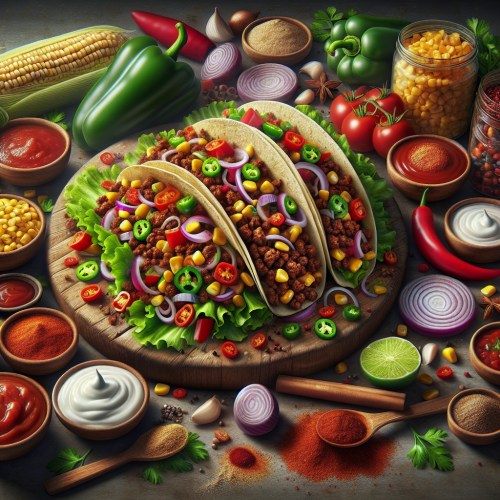 Meksykańskie taco z mięsem mielonym i warzywami