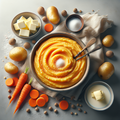 Kremowe puree ziemniaczano-marchewkowe