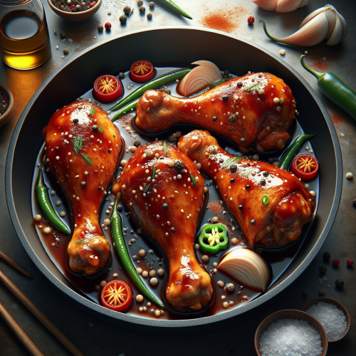 Marynowane pałki kurczaka w sosie teriyaki
