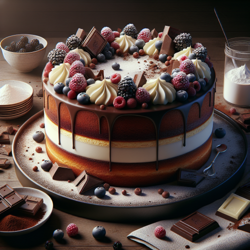 Tort czekoladowo-jagodowy z mascarpone