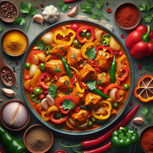 Indyjskie curry z kurczakiem i papryką