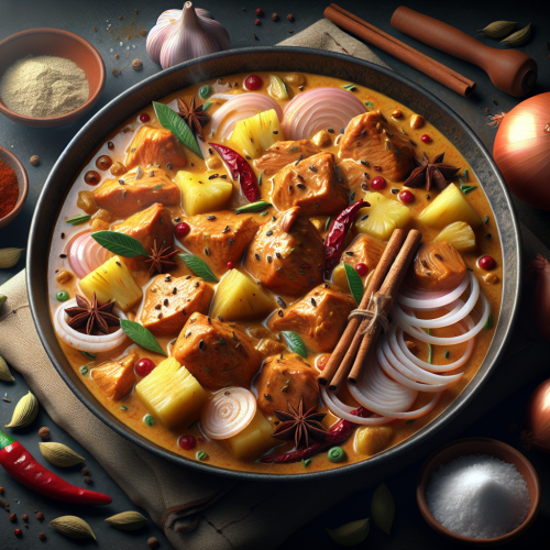 Curry z indyka w sosie kokosowym z ananasem