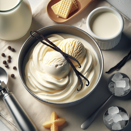 Kremowe lody waniliowe na mleku skondensowanym