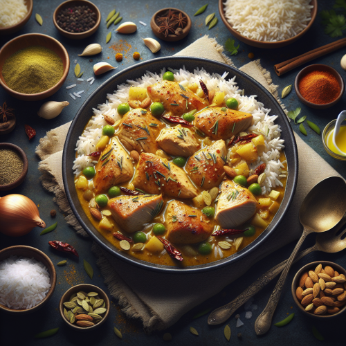 Lekka korma z kurczakiem w stylu indyjskim