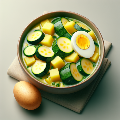 Krem z cukinii + jajko