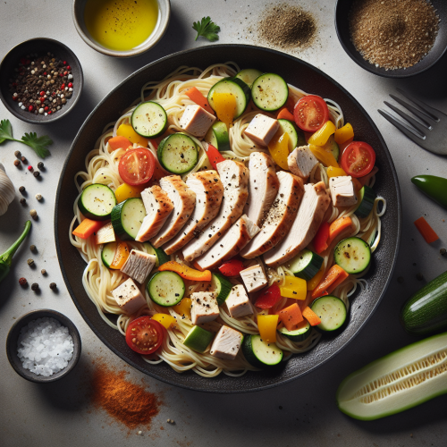 OBIAD – MAKARON RYŻOWY Z INDYKIEM